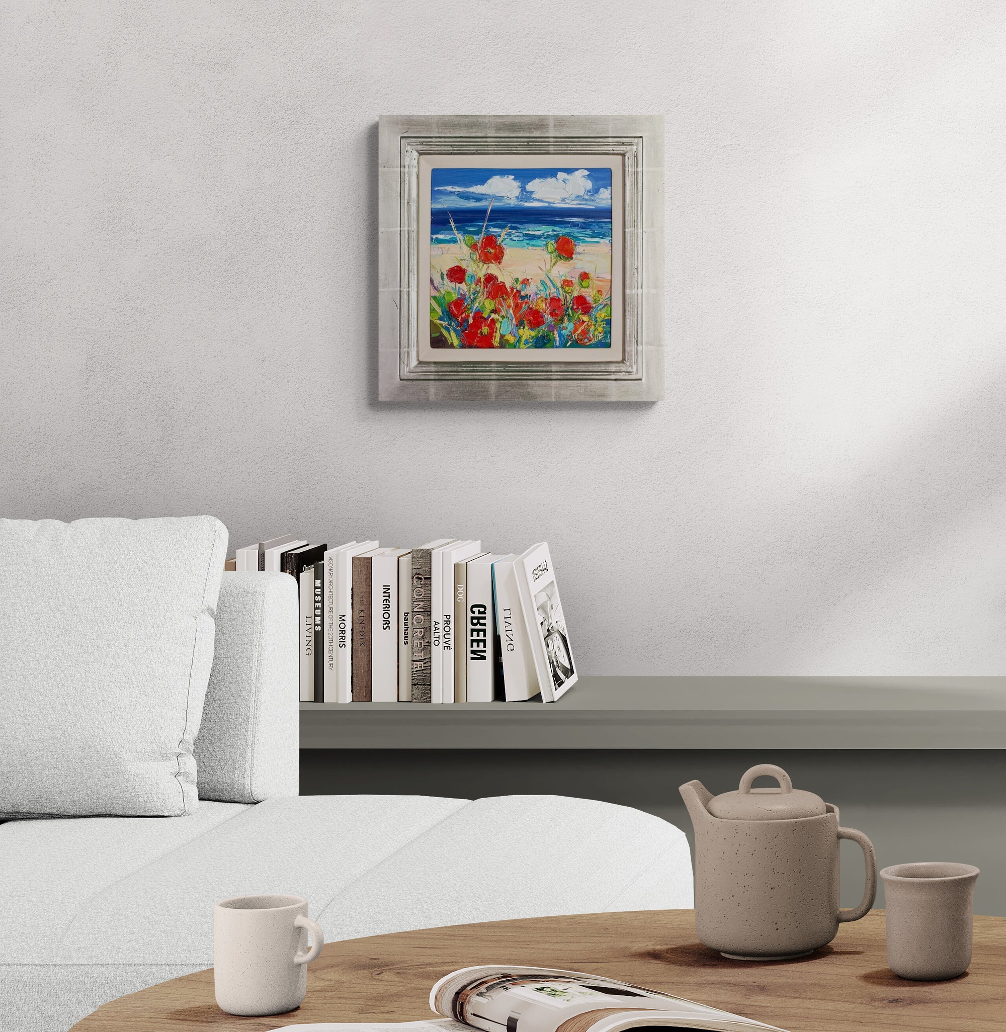 Sand And Sea With Poppies