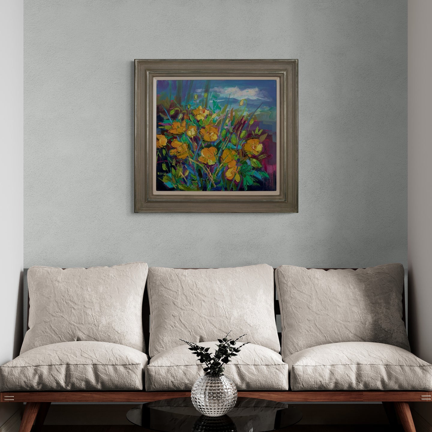 Yellow Poppies At The Edge Of A Wood