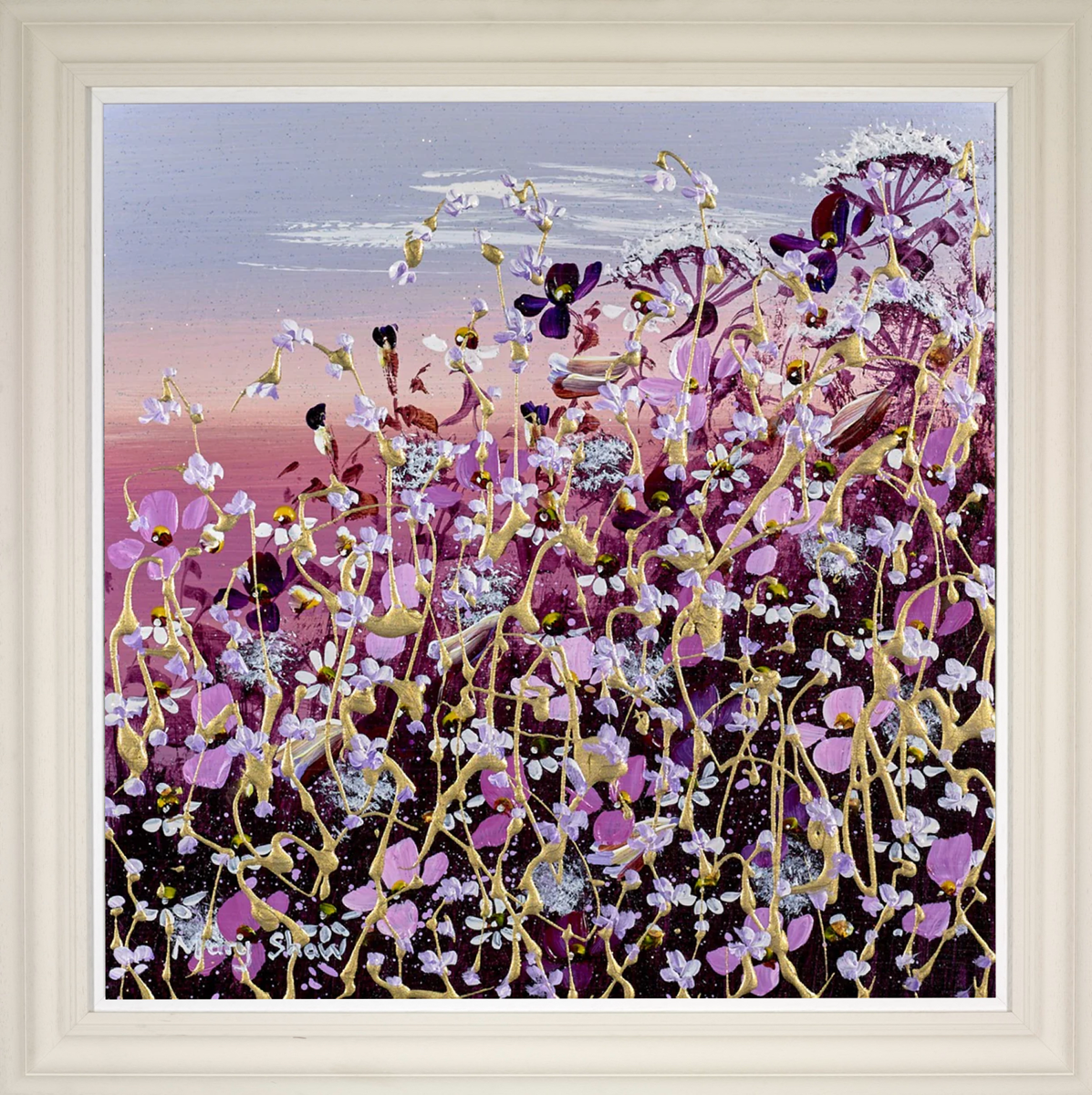 Purple Meadow II (Framed)