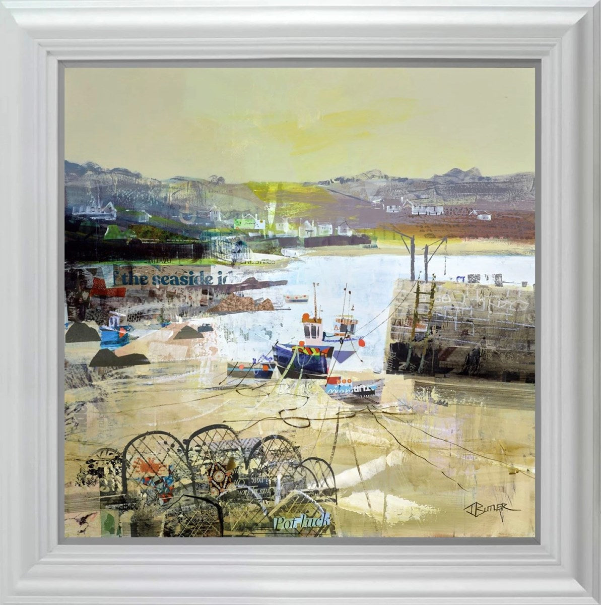 Pot Luck, Coverack Harbour (Framed)