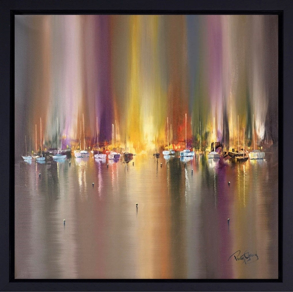 A Colourful Harbour (Framed)
