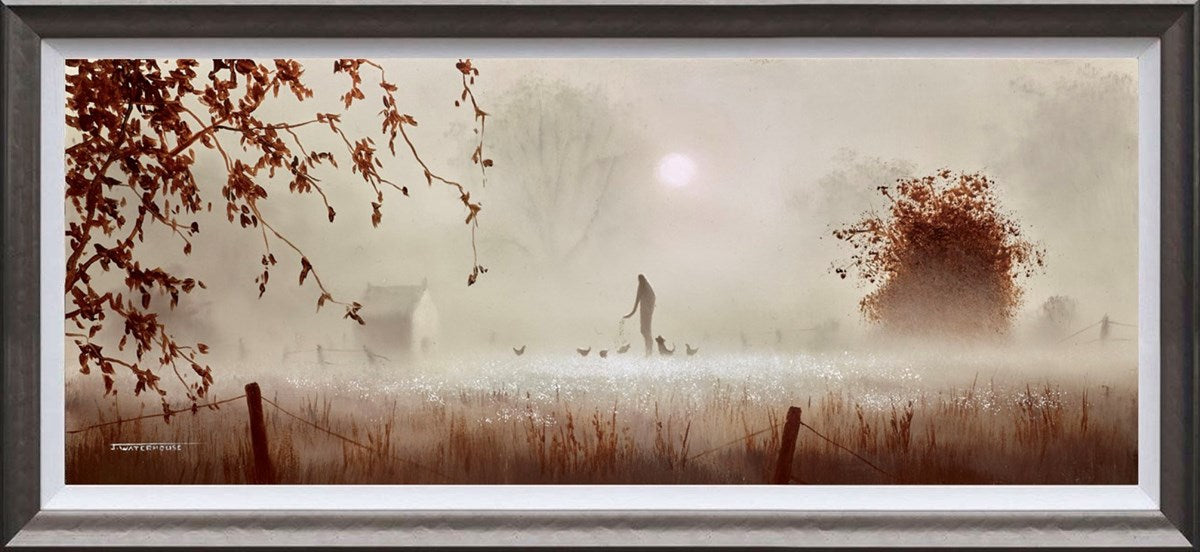 Feeding The Chickens II (Framed)