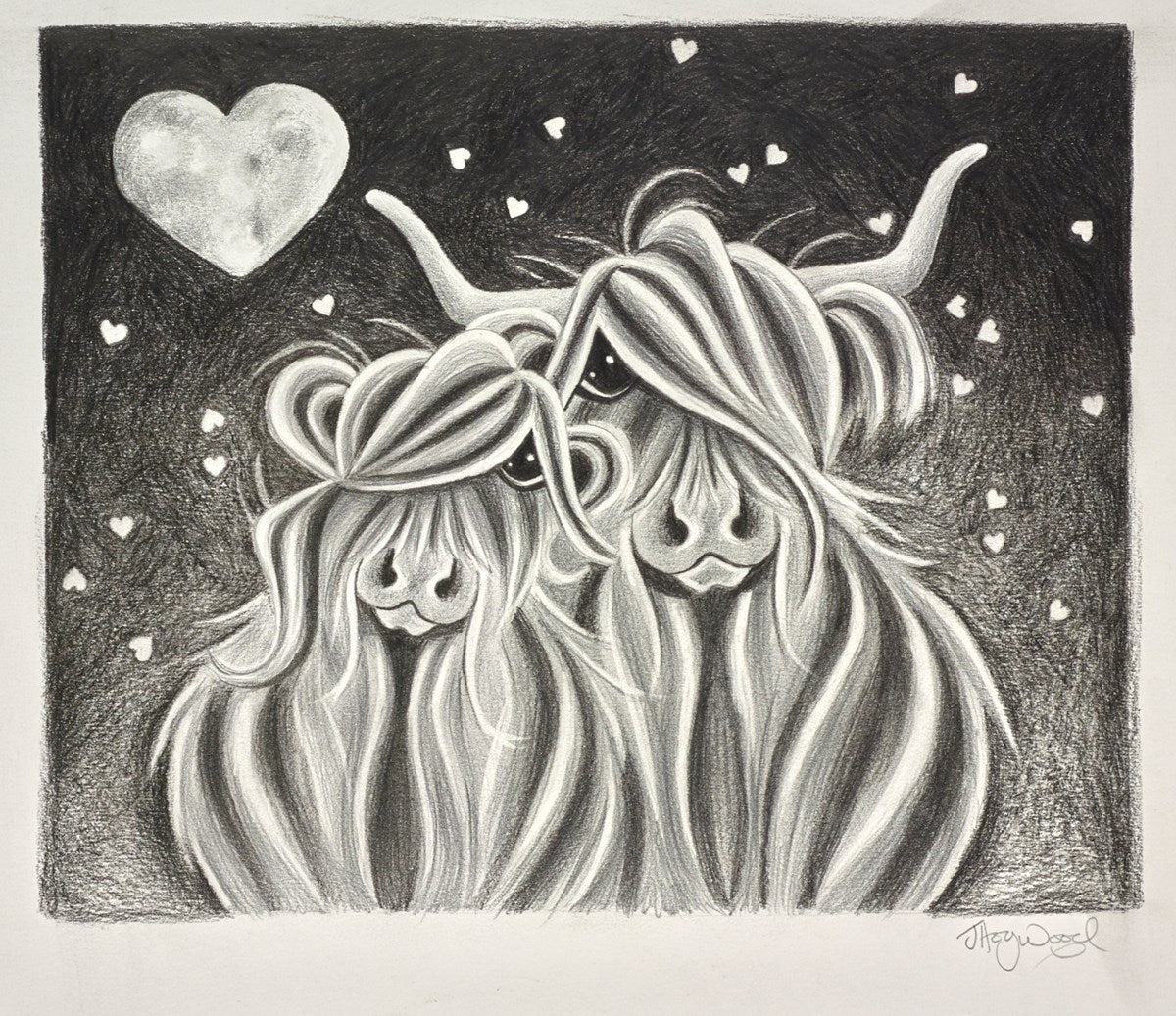 Love Udder the Moo-n Light (Drawing)