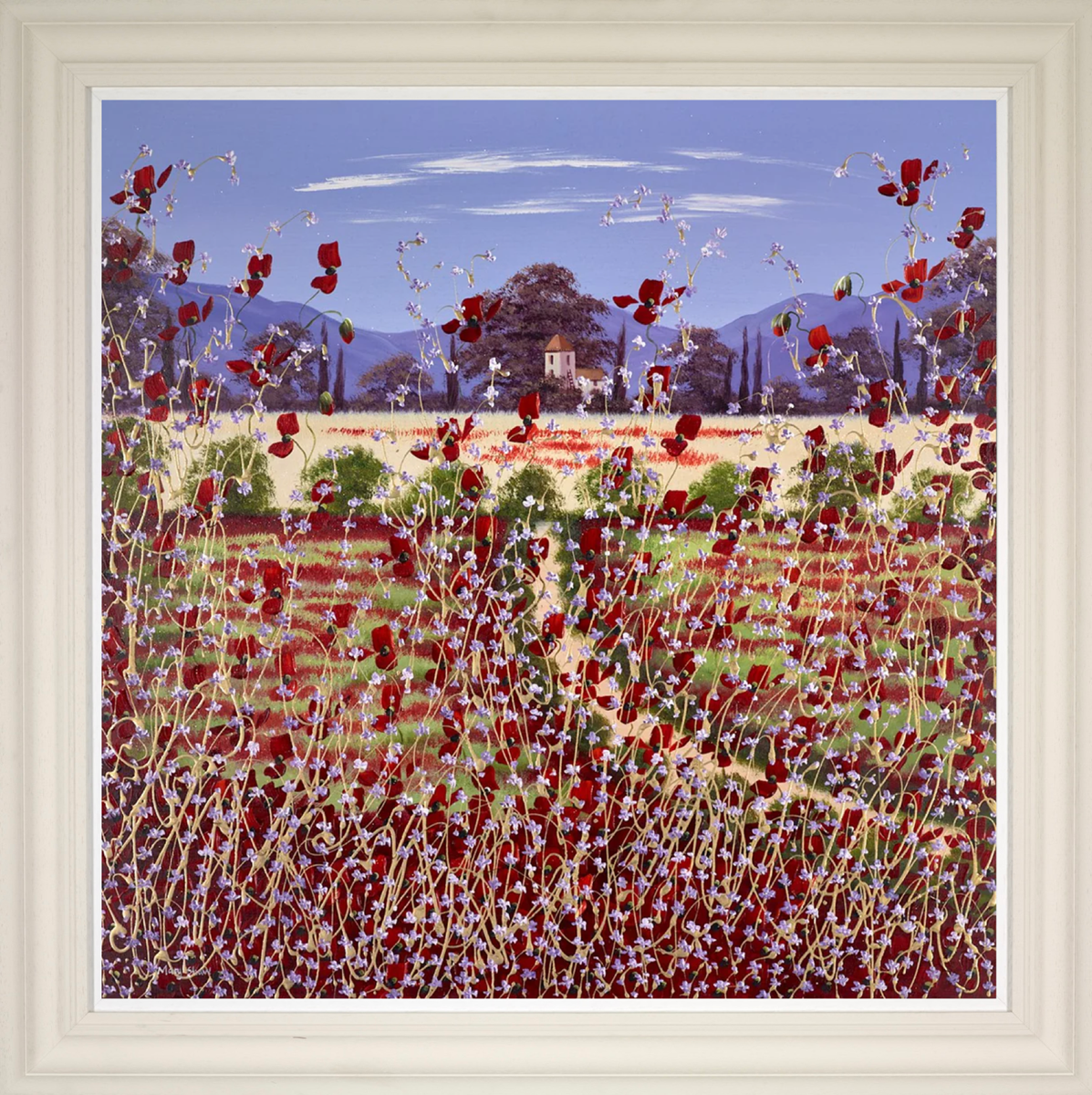 Poppies Near Home III (Framed)
