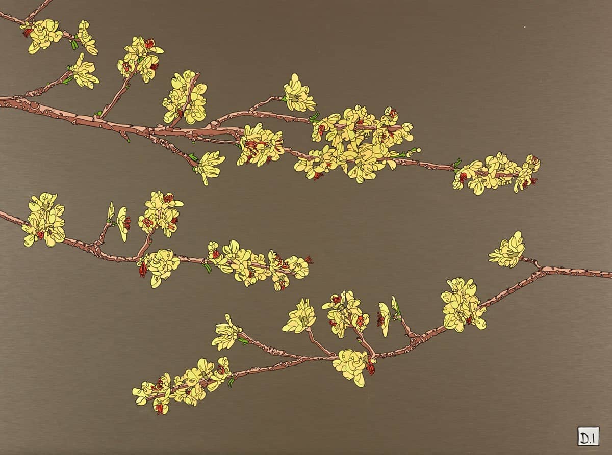 Yellow Blossom on Gold