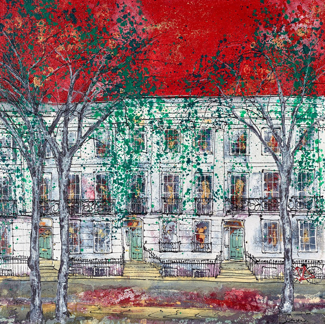 Three Trees and a Red Bike