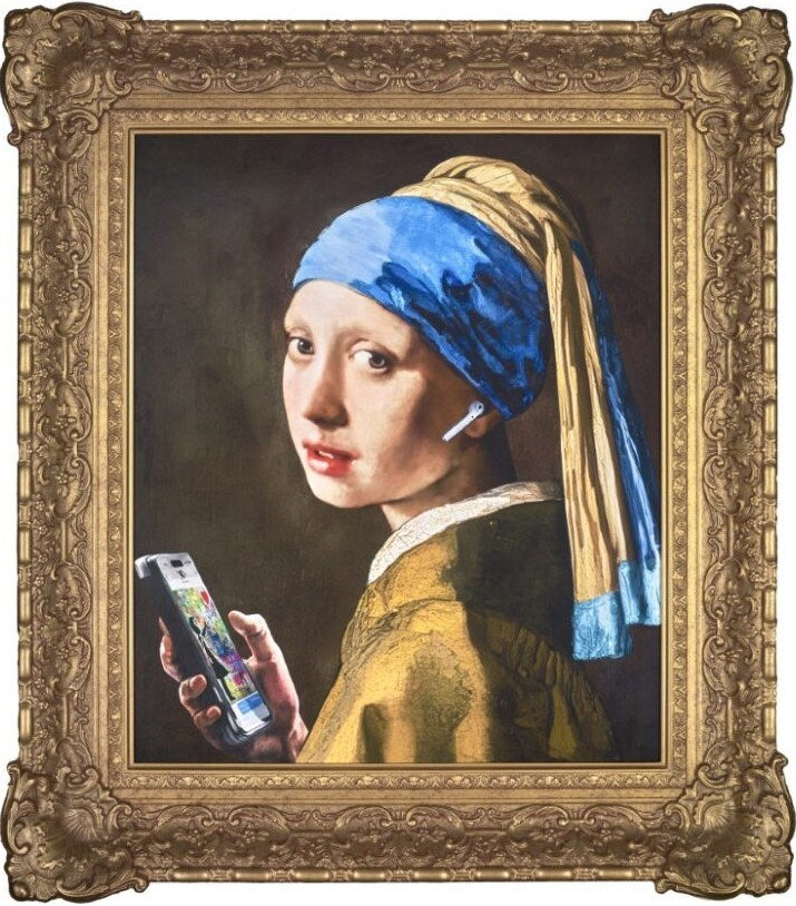 Girl with Pearl Ear Thing (Framed)