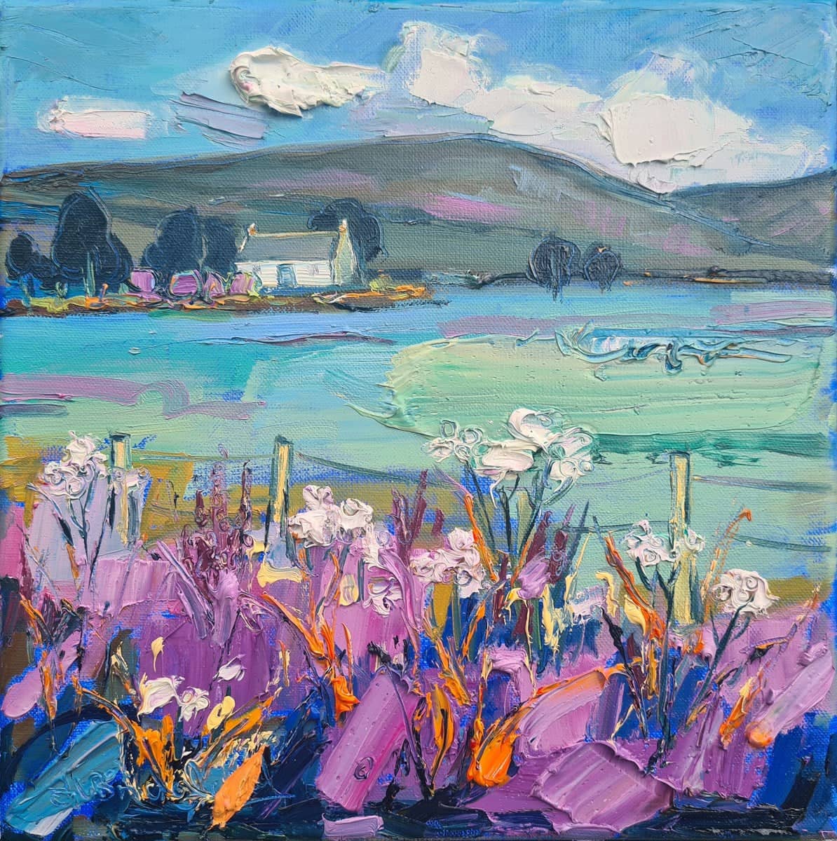 Cottage with Cow Parsley, Glenlivet