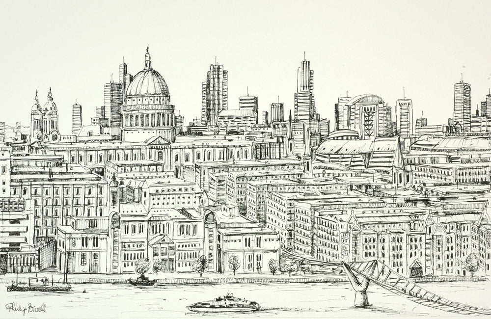 St Pauls from Tate Modern (sketch)