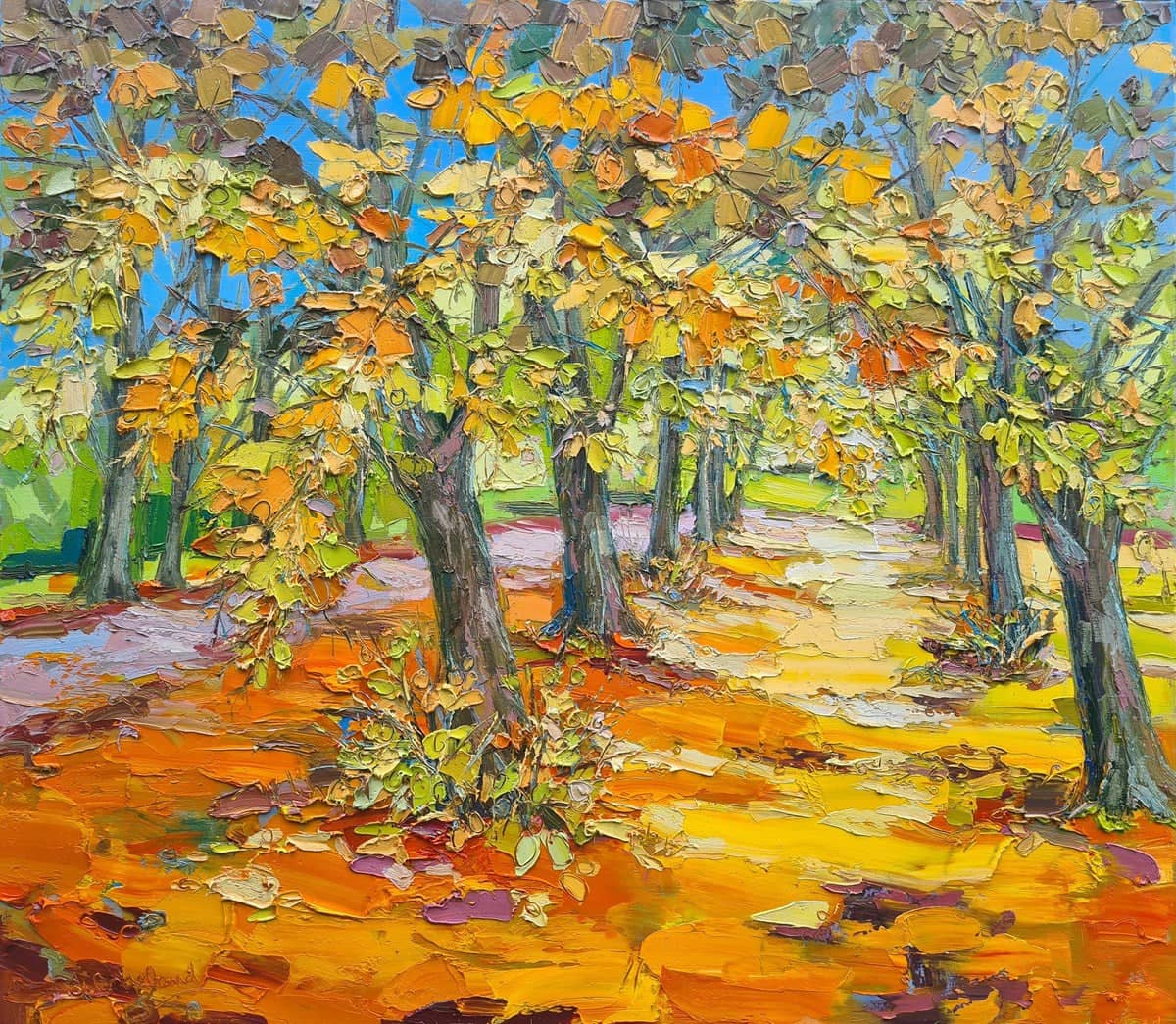 Sunlit Avenue of Trees, Queens Park