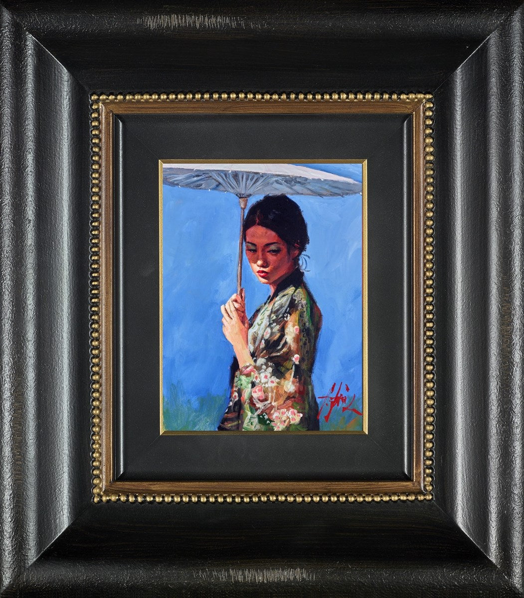 Geisha with Blue Sky (Framed)