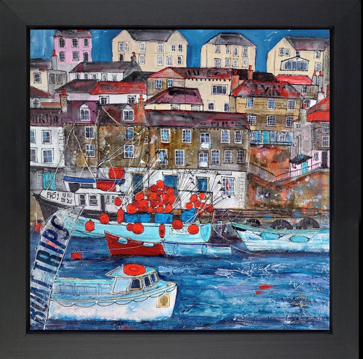 Boat Trips Mevagissey (Framed)