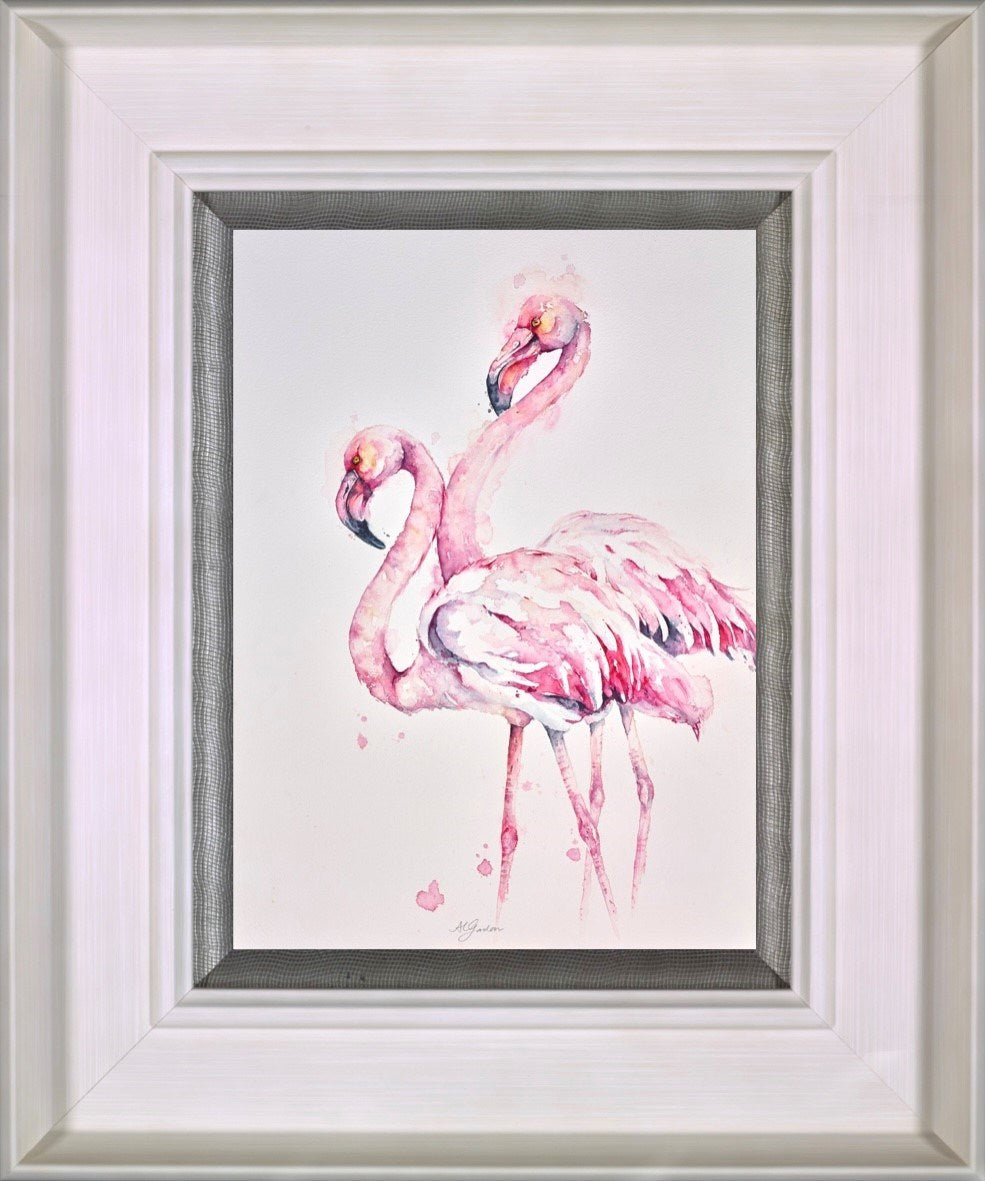 Proud To Be Pink- Flamingo Duo (Framed)